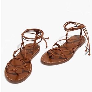 Madewell | Leather Boardwalk Lace Up Sandals SZ 11